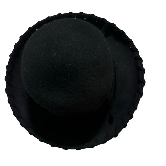 100% Wool - Black fedora hat - Picture 3 of 7
